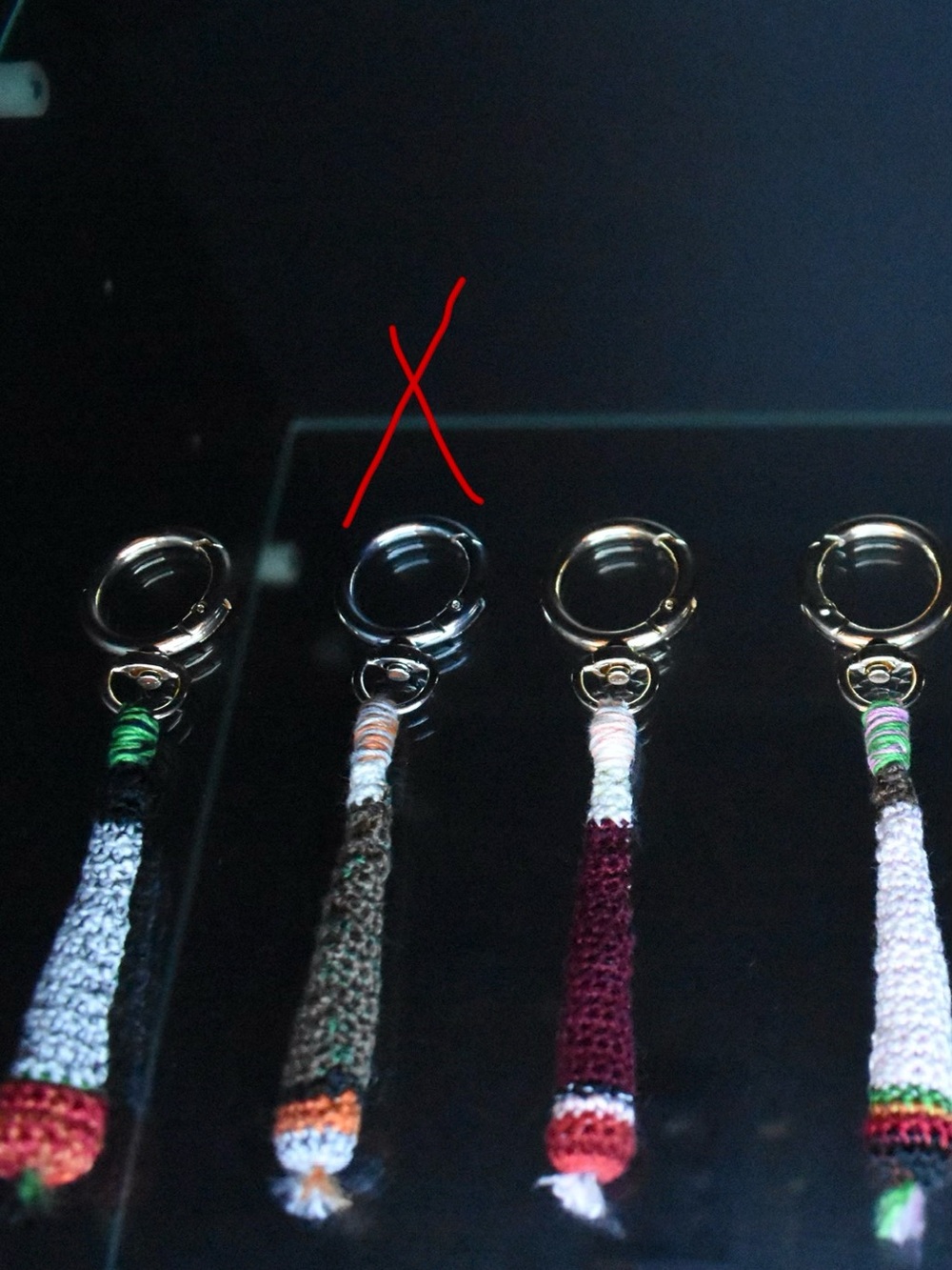 Handmade Crochet Tassel Keychain - Green, White, Burgundy Options